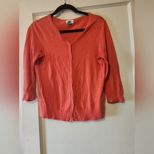 Old Navy coral cardigan sweater
